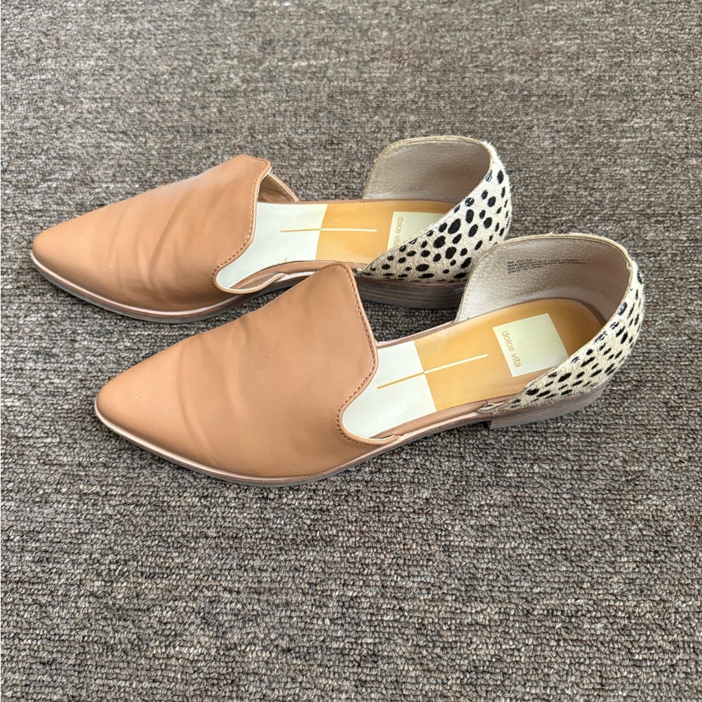Dolce Vita Tan and Leopard Women's Loafers